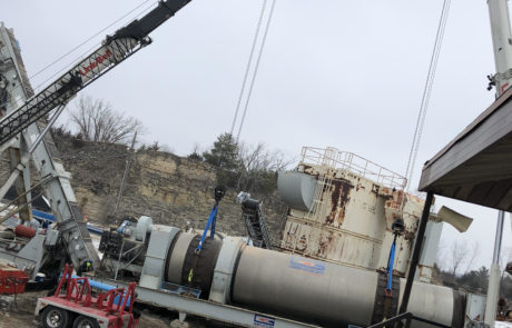 Crane Service Taking Down Asphalt Plant